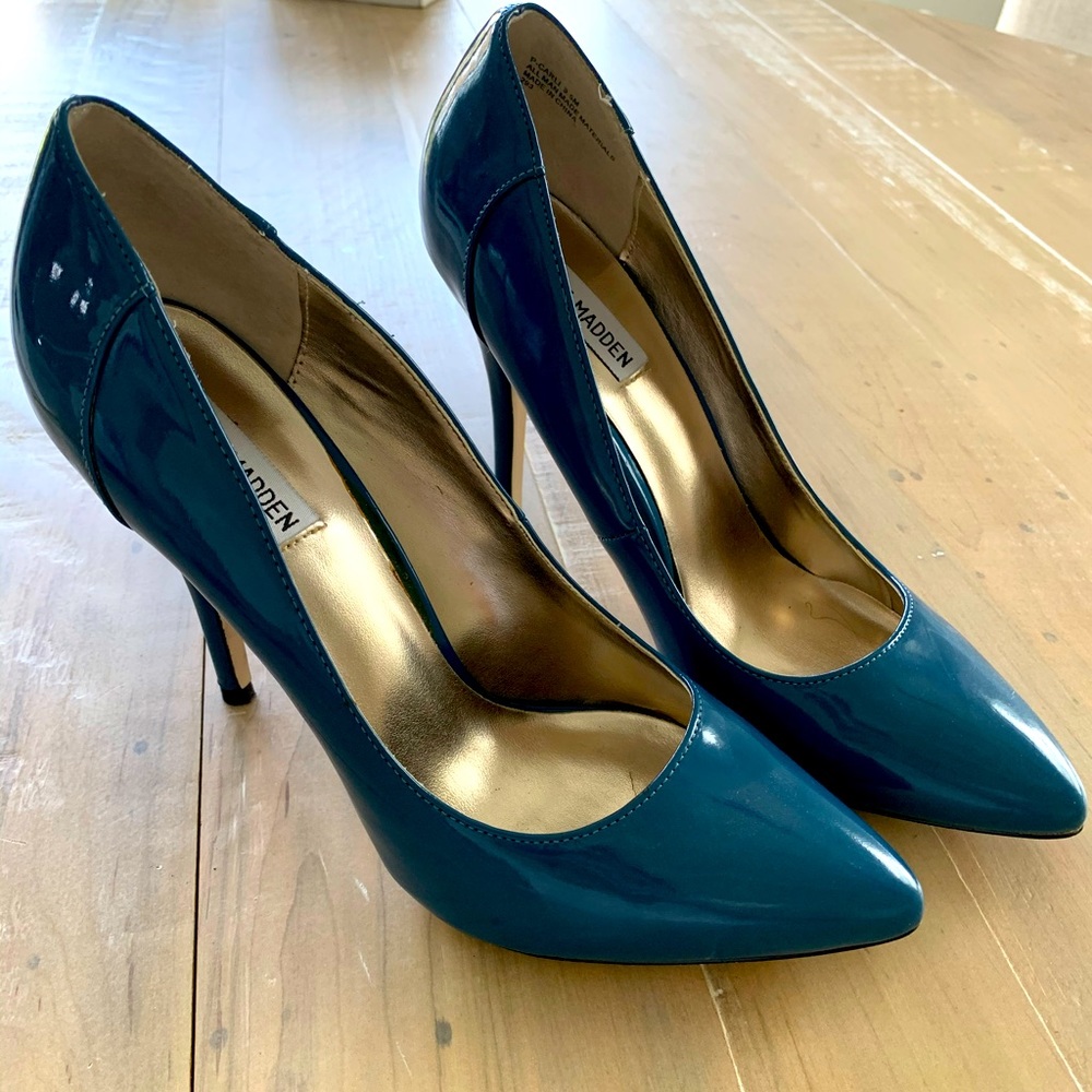 Steve Madden Teal Pumps :Paton leather: size 9.5